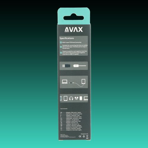 AVAX AD601 CONNECT+ USB A apa-Type C anya adapter