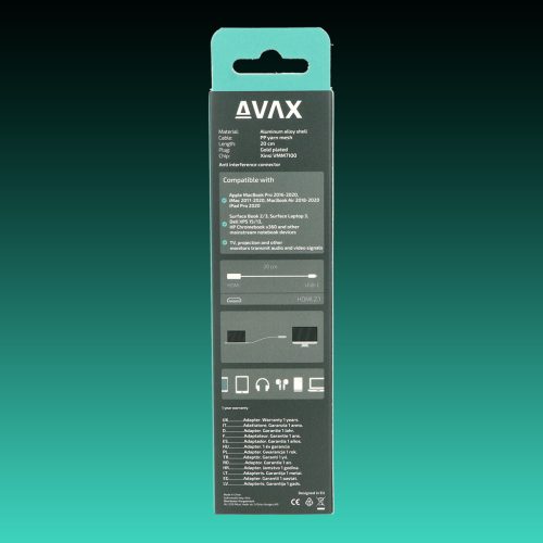 AVAX AD901 PRIME Type C-HDMI 2.1 8K/60Hz adapter
