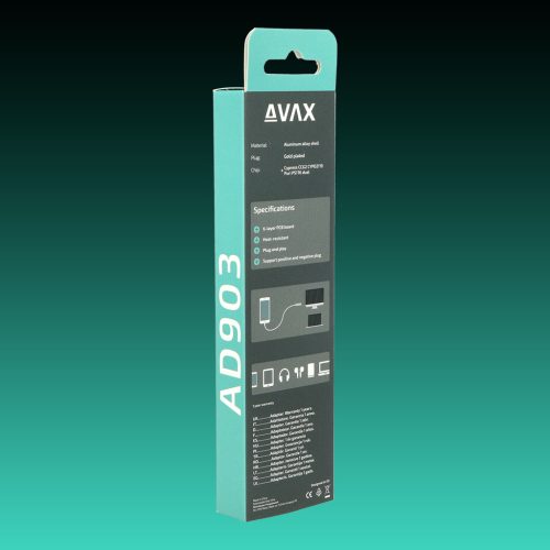 AVAX AD903 PRIME Type C-HDMI 2.0 4K/60Hz adapter, sodorszálas