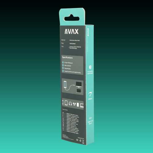 AVAX AD903 PRIME Type C-HDMI 2.0 4K/60Hz adapter, sodorszálas