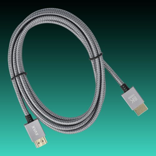 AVAX AV900 PRIME 2.1 HDMI 8K/60Hz Ultra vékony cink ötvözetű sodorszálas kábel, asztroszürke