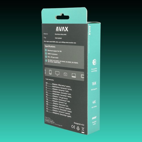 AVAX AV901 PRIME Display-Display 2.1/40Gbps 16K/60Hz AV kábel, 2 méter