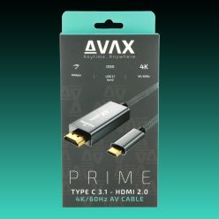   AVAX AV902 PRIME Type C-HDMI 2.0 4K/60Hz AV kábel, sodorszálas