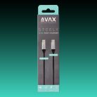 AVAX CB303G STEELY USB-C - USB-C gyorstöltő kábel 100W, sodorszálas 3A, 1.5m acélszürke