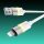 AVAX CB311 GLOWY USB-A - Lightning töltőkábel 2m, fehér