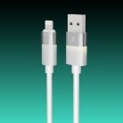 AVAX CB311 GLOWY USB-A - Lightning töltőkábel 2m, fehér