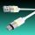 AVAX CB312 GLOWY 18W USB-A - USB-C gyorstöltő kábel 1m, fehér