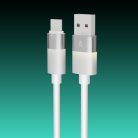 AVAX CB312 GLOWY 18W USB-A - USB-C gyorstöltő kábel 1m, fehér