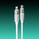 AVAX CB315 GLOWY 27W USB-C - Lightning gyorstöltő kábel 2m, fehér