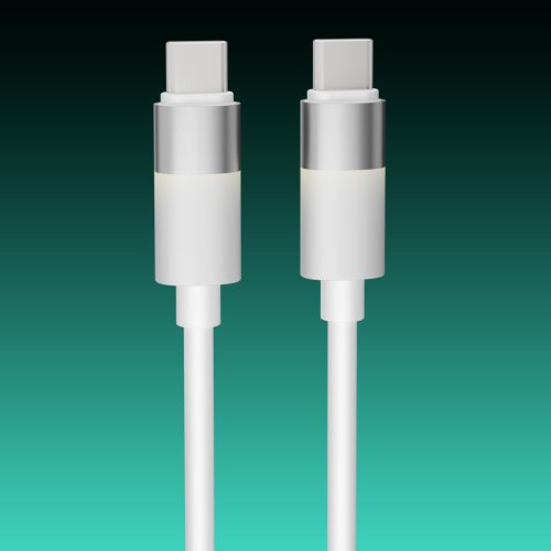 AVAX CB317 GLOWY 60W USB-C gyorstöltő kábel 2m, fehér