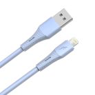 AVAX CB3305 USB-A–Lightning szilikon töltőkábel 1.5 m, világoskék
