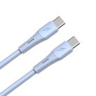 AVAX CB3308 60W USB-C gyorstöltő szilikon kábel 1.5 m, világoskék