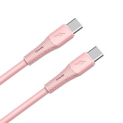  AVAX CB3309 60W USB-C gyorstöltő szilikon kábel 1.5 m, rózsaszín