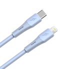 AVAX CB3311 27W USB-C–Lightning gyorstöltő szilikon kábel 1.5 m, világoskék