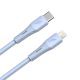 AVAX CB3311 27W USB-C–Lightning gyorstöltő szilikon kábel 1.5 m, világoskék
