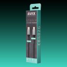 AVAX CB402G STEELY USB-C - Lightning gyorstöltő kábel 27W, sodorszálas, 3A, 1.5m acélszürke