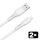 AVAX CB4302 2x USB-A–Lightning szilikon töltőkábel csomag 1.5 m, fehér