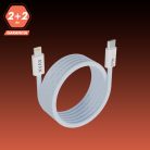 USB-C Lightning mágneses kábel, 27W gyorstöltő kábel, fonott töltőkábel iPhone-hoz, összegabalyodásmentes töltőkábel, prémium iPhone töltőkábel, mágneses Lightning kábel, USB-C gyorstöltő kábel, tartó