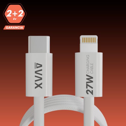 USB-C Lightning mágneses kábel, 27W gyorstöltő kábel, fonott töltőkábel iPhone-hoz, összegabalyodásmentes töltőkábel, prémium iPhone töltőkábel, mágneses Lightning kábel, USB-C gyorstöltő kábel, tartó