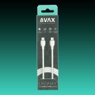AVAX CB623 CREAMY+ USB-C - USB-C gyorstöltő kábel 60W, 1.5m fehér-ezüst
