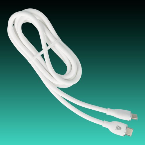 AVAX CB623 CREAMY+ Type C-Type C 60W, 1.5m gyorstöltő kábel, fehér-ezüst