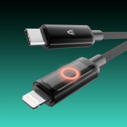   AVAX CB650 PULSEY 27W USB-C – Lightning gyorstöltő kábel, fonott 0.5m, szürke