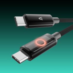   AVAX CB653 PULSEY 60W USB-C gyorstöltő kábel, fonott, 0,5m, szürke