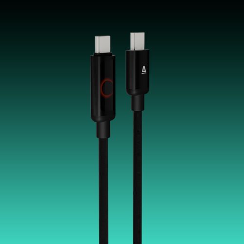 AVAX CB654 PULSEY 60W USB-C gyorstöltő kábel, fonott, 1m, szürke