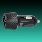 AVAX CC301B CARLY 12W Autós töltő adapter 2x USB A, fekete