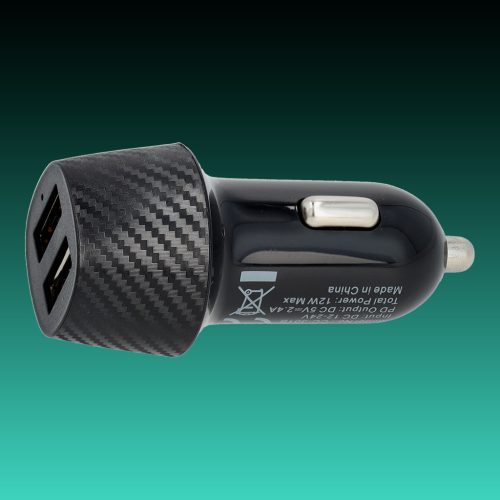 AVAX CC301B CARLY 12W Autós töltő 2x USB A, fekete