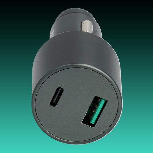 AVAX CC663B CARLY+ 63W Autós töltő USB A (QC)+Type C (PD), fekete