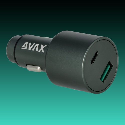 AVAX CC665B CARLY+ 83W Autós töltő USB A+Type C (PD3.0), fekete