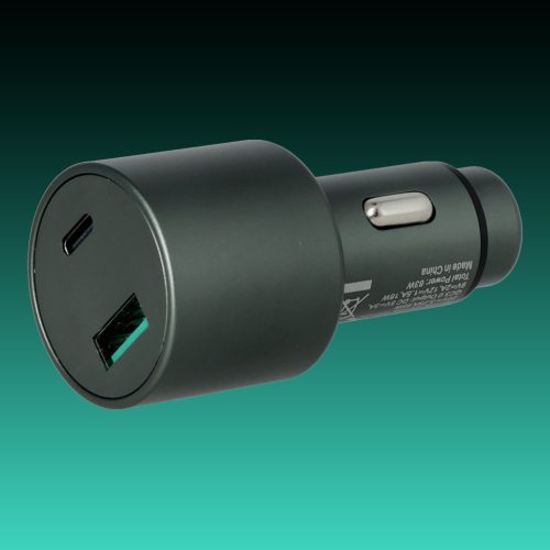 AVAX CC665B CARLY+ 83W Autós töltő USB A+Type C (PD3.0), fekete