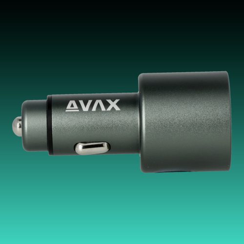 AVAX CC680B CARLY+ 140W Autós töltő USB A+Type C (PD3.1), fekete