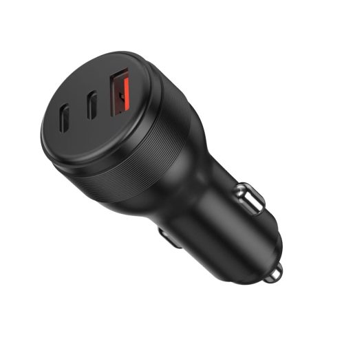 AVAX CC695 CARLY 95W autós töltő, USB-C (PD 3.0) + USB-A (QC), fekete
