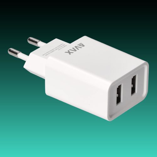 AVAX CH-301 Hálózati fali töltő 2x USB, 12W