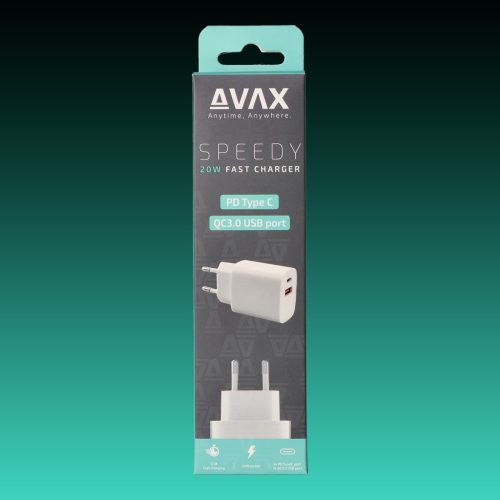 AVAX CH320 SPEEDY Hálózati töltő adapter 20W USB-C + USB A