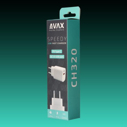 AVAX CH-320 Hálózati fali töltő USB + Type C, 20W