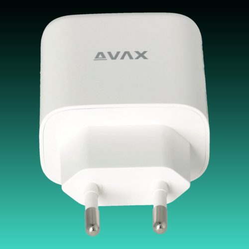 AVAX CH360 SPEEDY 65W GaN hálózati töltő USB A (QC)+Type C (PD3.0), fehér
