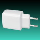 AVAX CH631W FIVEY+ 25W GaN Hálózati Gyorstöltő adapter USB-C (PD)+USB A (QC), fehér
