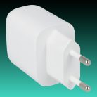 AVAX CH631W FIVEY+ 25W GaN Hálózati Gyorstöltő adapter USB-C (PD)+USB A (QC), fehér