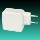 AVAX CH632W FIVEY+ 45W GaN Hálózati Gyorstöltő adapter USB-C (PD)+USB A (QC), fehér
