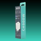 AVAX CH900W PRIME 47W GaN USB-C töltőadapter, gyorstöltő (PD), fehér