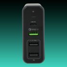 AVAX DC611 DESKY+ 75W Asztali Gyorstöltő adapter, USB-C 60W, QC 3.0 18W, 2xUSB A 12W