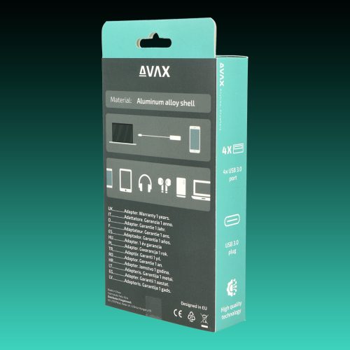 AVAX HB601 CONNECT+ HUB Type C-4xUSB 3.0