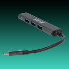 AVAX HB601 CONNECT+ USB-C HUB elosztó - 4xUSB 3.0