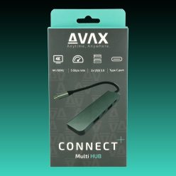   AVAX HB611 CONNECT+ 5in1 Multi HUB USB-C - HDMI(4k60Hz), USB-C, 2xUSB 3.0, PD 100W