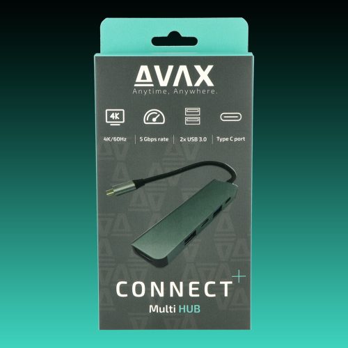 AVAX HB611 CONNECT+ 5in1 Multi HUB USB-C - HDMI(4k60Hz), USB-C, 2xUSB 3.0, PD 100W
