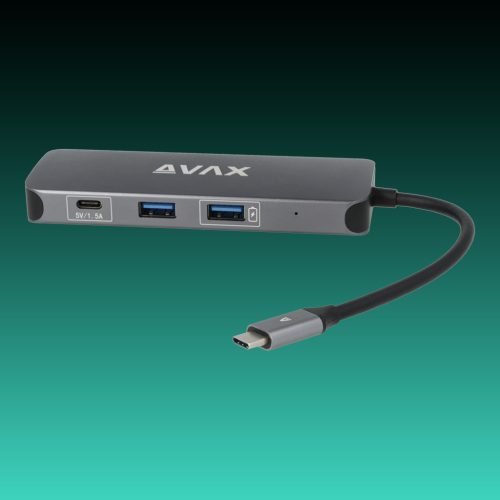 AVAX HB612 CONNECT+ 8in1 Multi HUB 2xUSB 3.0, TypeC, HDMI(4K/60Hz), RJ45, TF/SD, PD 100W