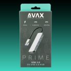 AVAX HB900 PRIME USB 3.0 - 4x 3.0 USB HUB elosztó + CF töltés